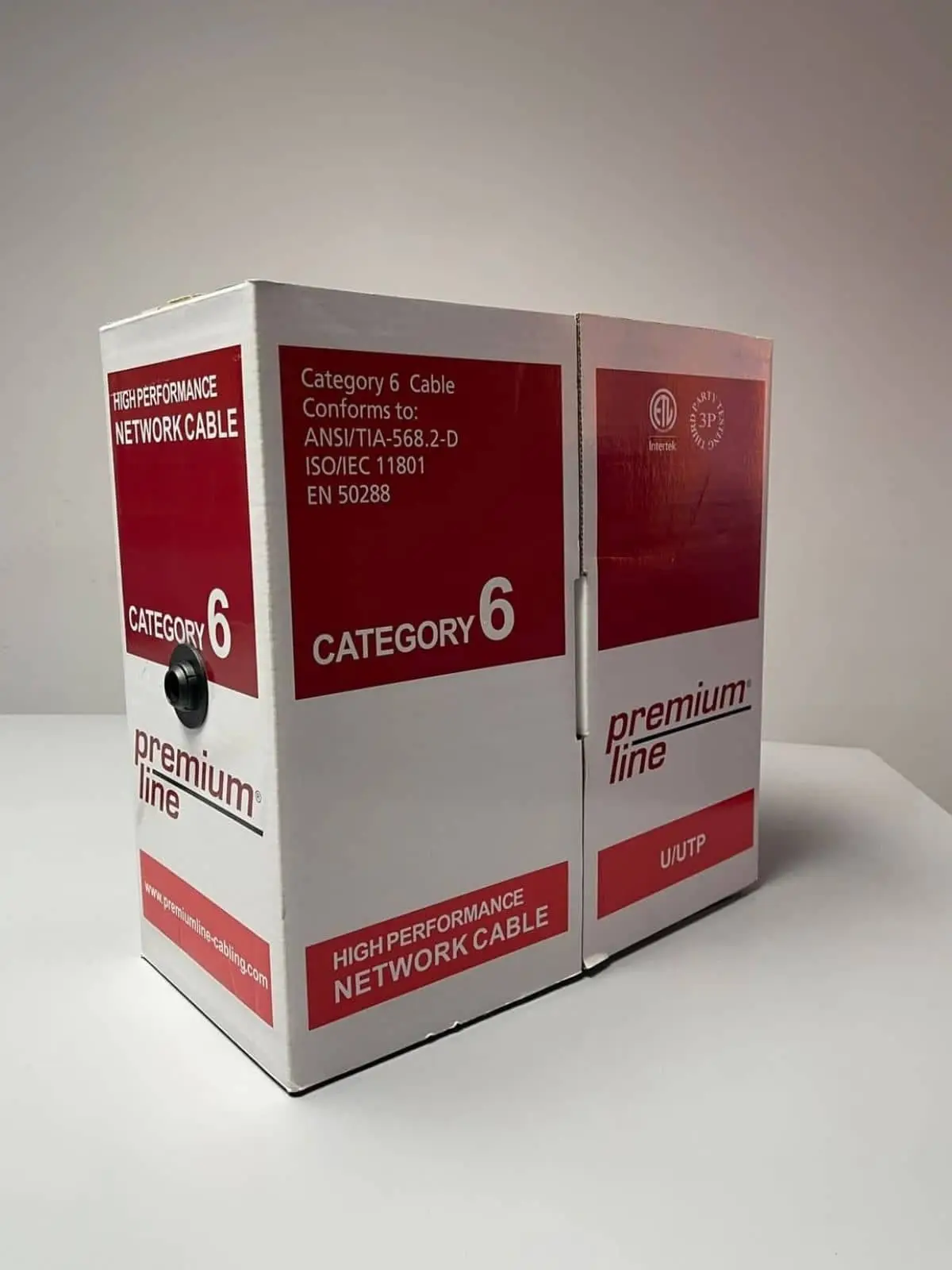Premium-Line Category 6 U/UTP Installation cable, 305 m Box, PVC, Grey
