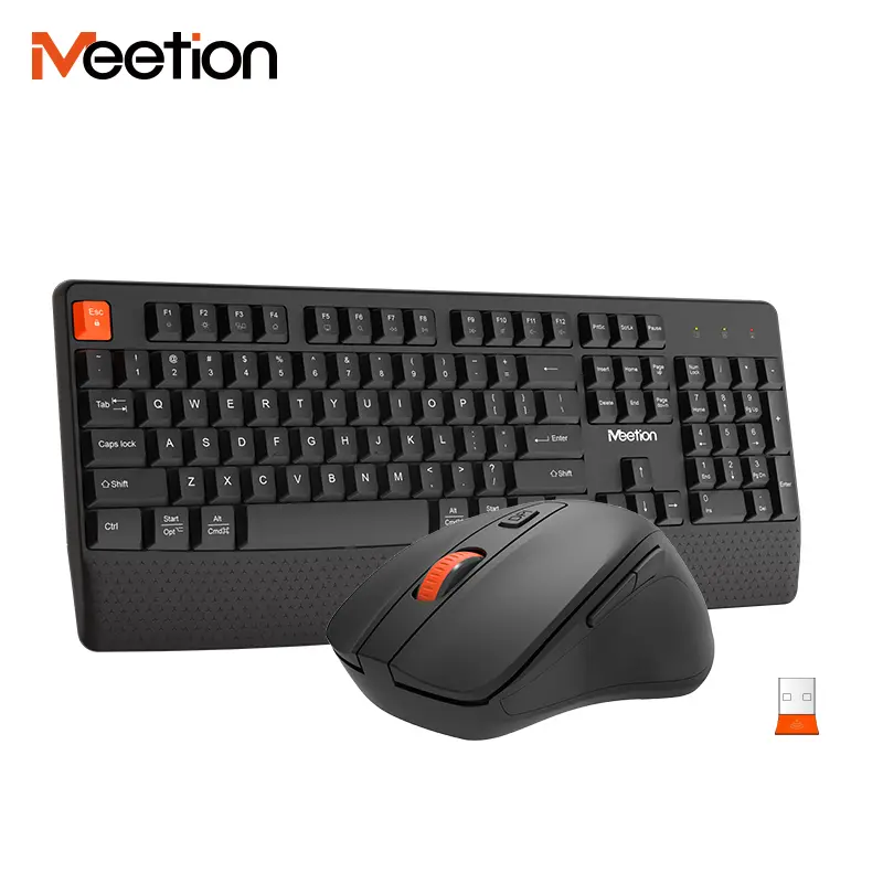 Meetion Wireless Ergonomic Keyboard Mouse Combo C4130B 1