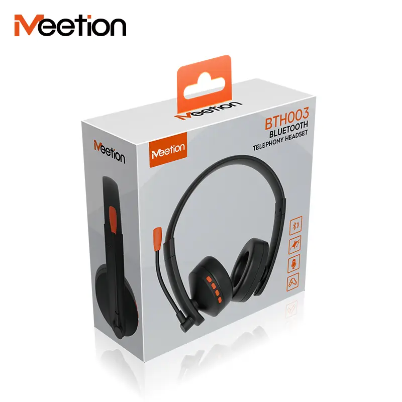 Meetion Bluetooth Headphone With Mic Black BTH003B 3