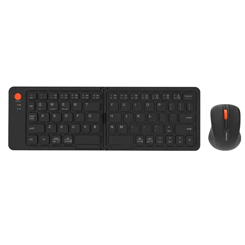 Meetion Black Foldable Keyboard and Mouse BTC001B