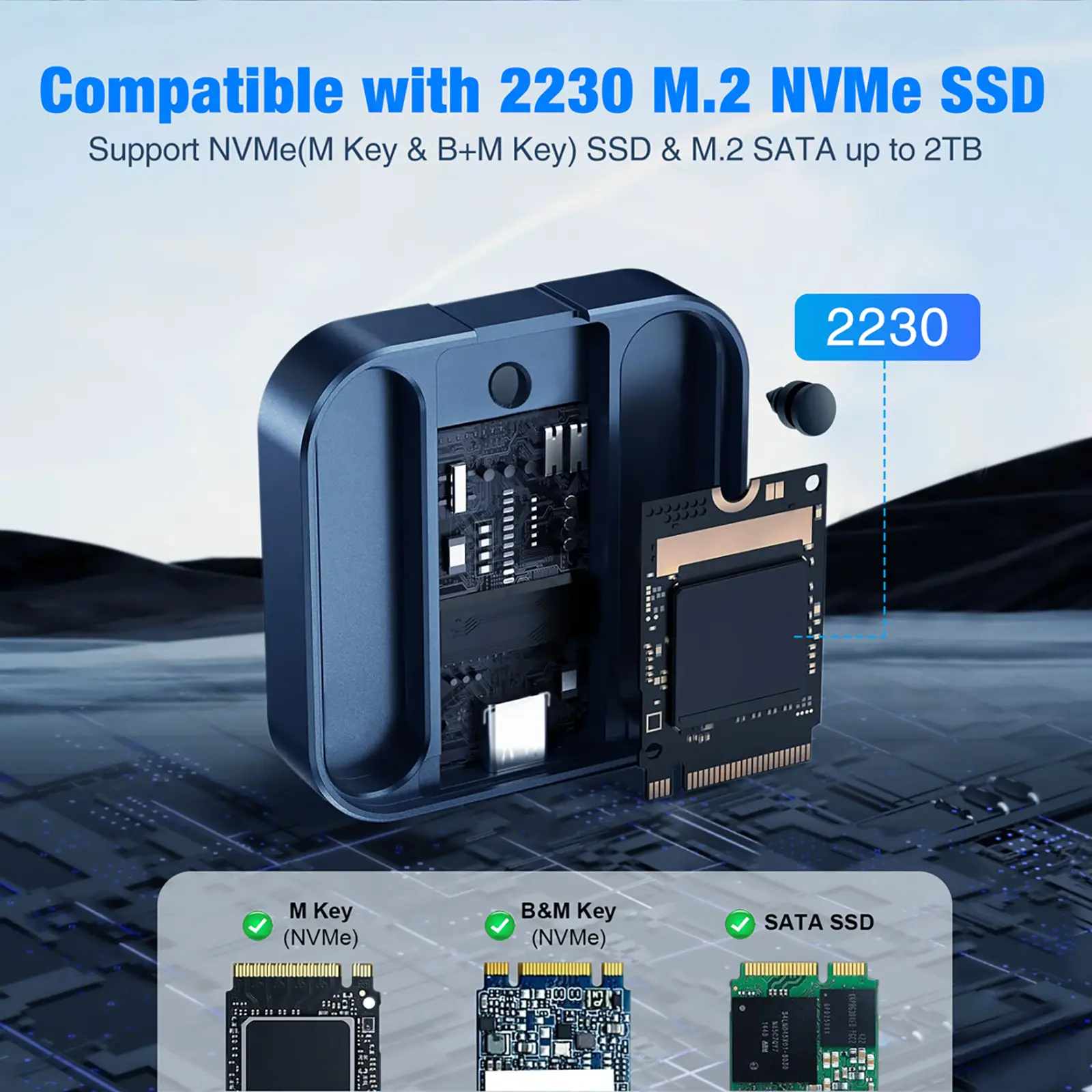 VCOM SSD Magnetic Enclosure for M.2 NVME CU853SN 5