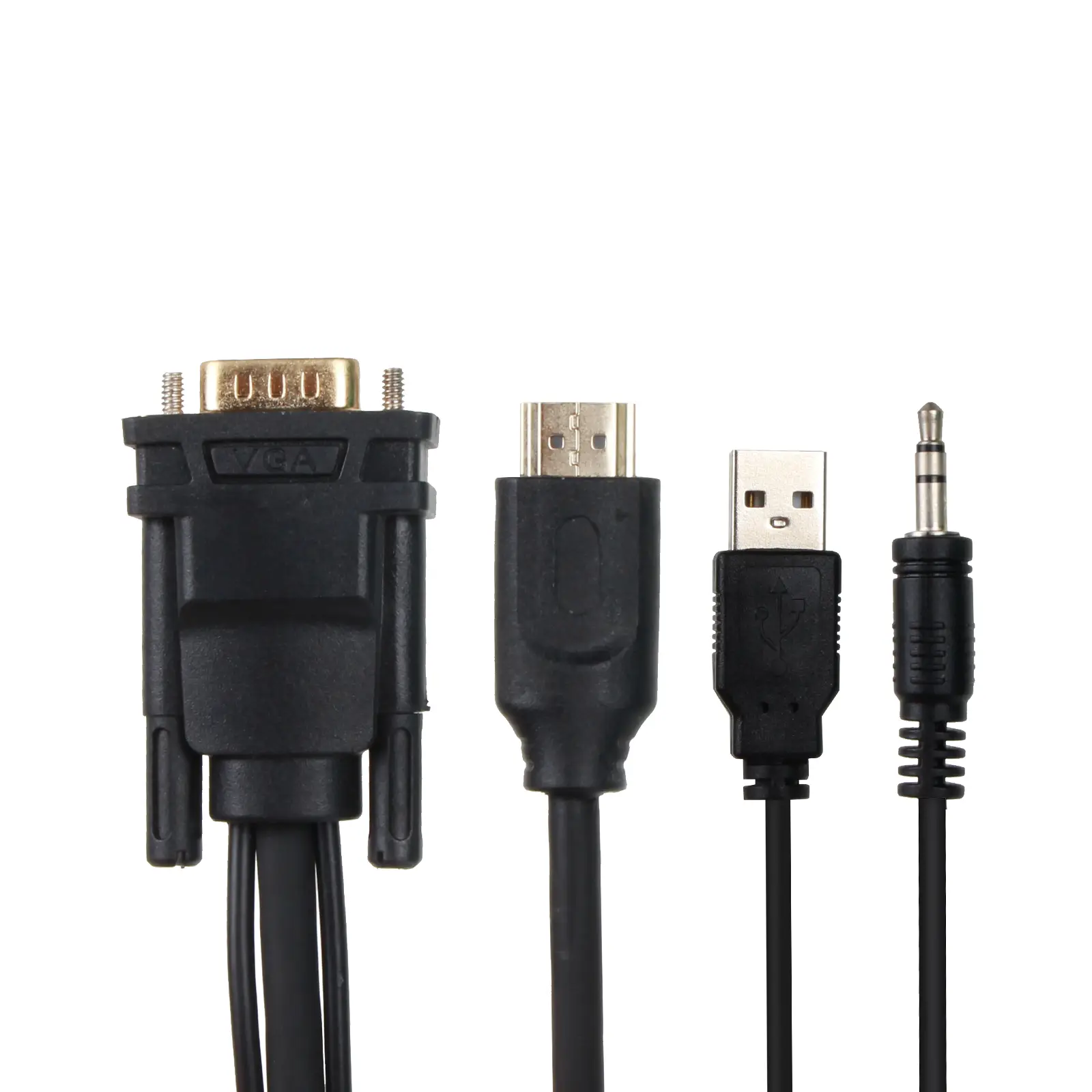 VCOM CG493-1.8 VGA Male + USB + Audio to HDMI Male Cable 1.8M 2