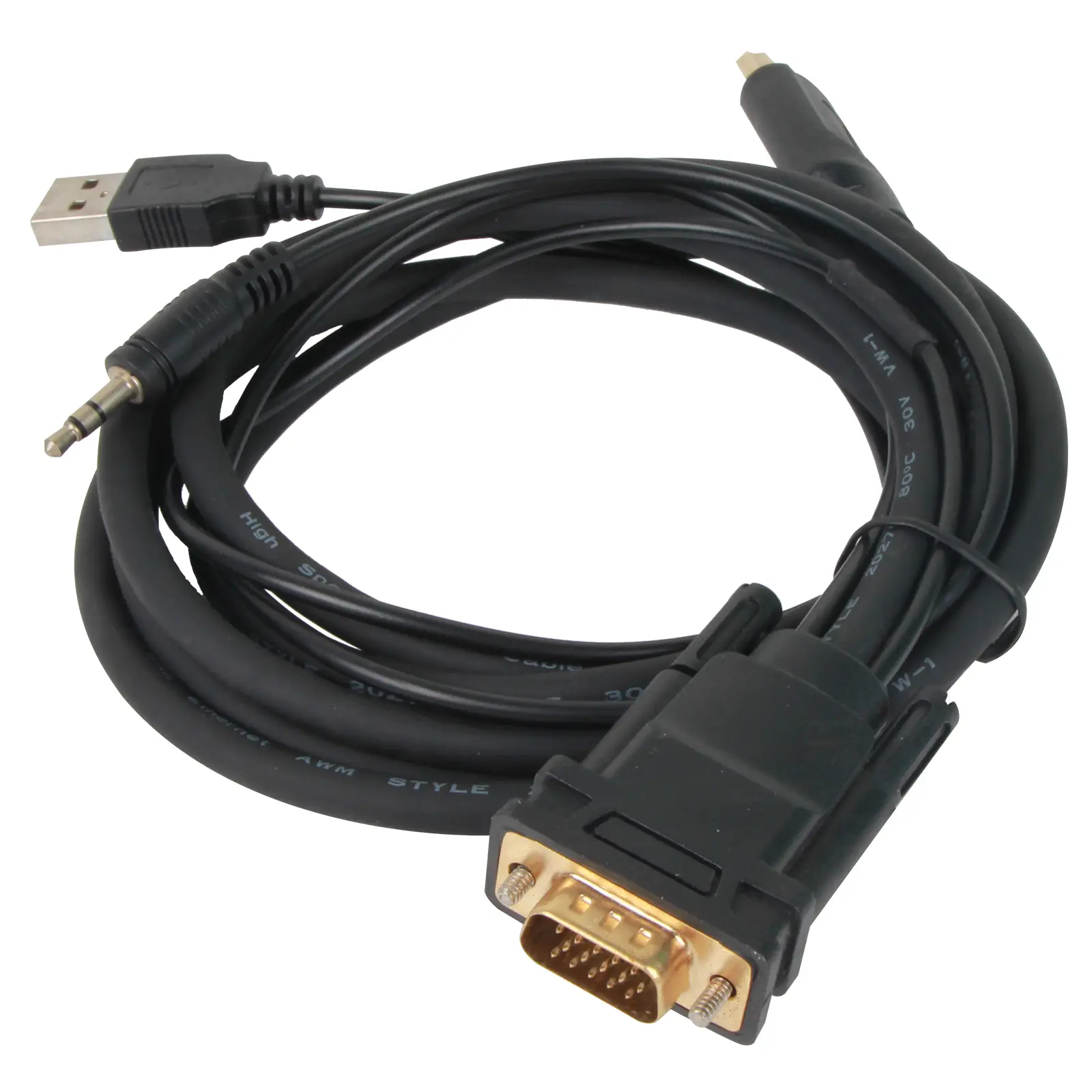VCOM CG493-1.8 VGA Male + USB + Audio to HDMI Male Cable 1.8M 3