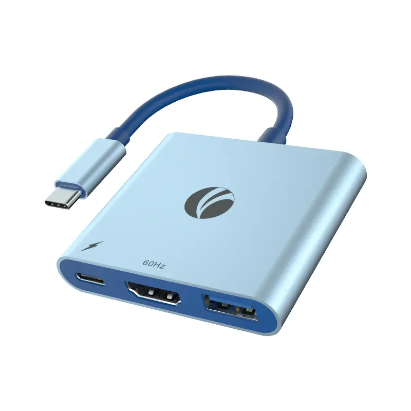 VCOM CUE15 3-in-1 USB-C Hub with 4K HDMI, USB 3.0 & 100W PD Charging