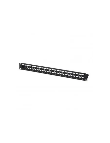 VCOM D16424A Cat6A STP Unloaded Patch Panel 24-Port 1U 19-Inch Rack Mount 1