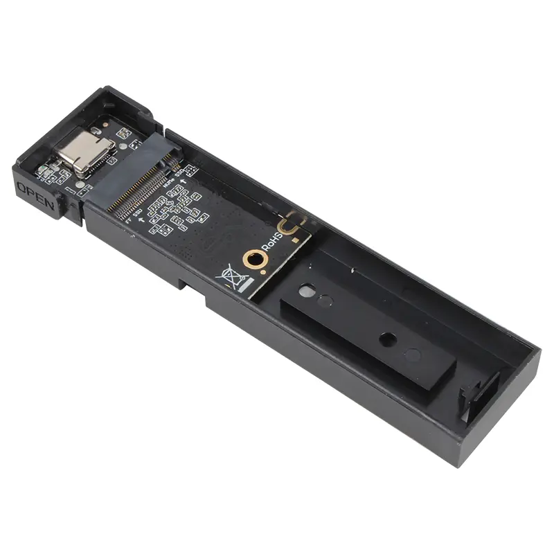 VCOM CU850SN M.2 NVMe & SATA SSD Enclosure USB 3.2 Gen2 Type-C 10Gbps Tool-Free External Case 2