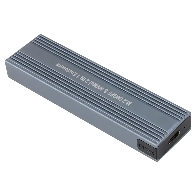 VCOM CU850SN M.2 NVMe & SATA SSD Enclosure USB 3.2 Gen2 Type-C 10Gbps Tool-Free External Case 5
