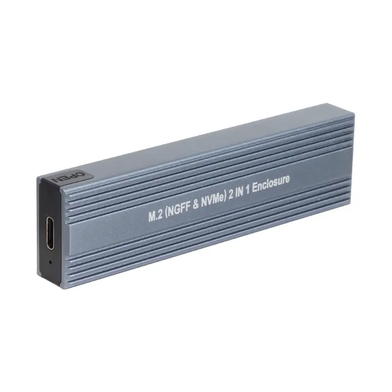 VCOM CU850SN M.2 NVMe & SATA SSD Enclosure USB 3.2 Gen2 Type-C 10Gbps Tool-Free External Case 6