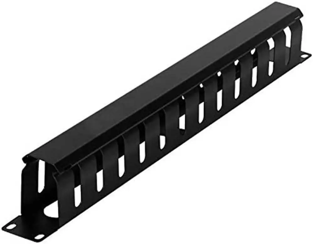 VCOM D1581 Rack Cable Management Panel 1U 19-Inch Horizontal Cable Organizer
