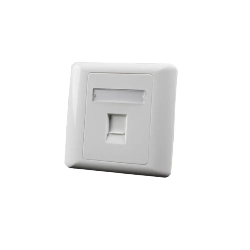VCOM Single Outlet Faceplate with Surface mount Boxes 86 x 86mm
