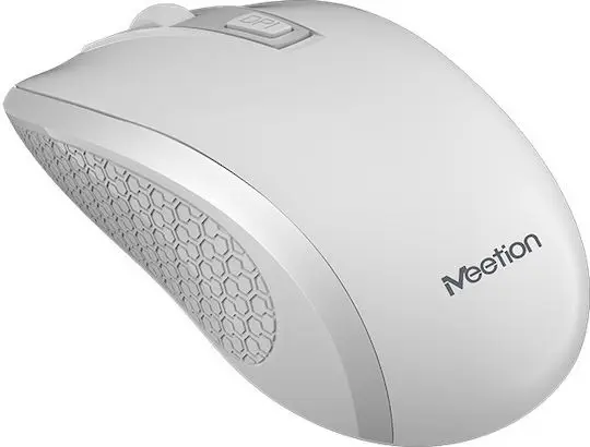 Meetion R560 White 2.4GHz Wireless Optical Mouse 1600 DPI USB Nano Receiver