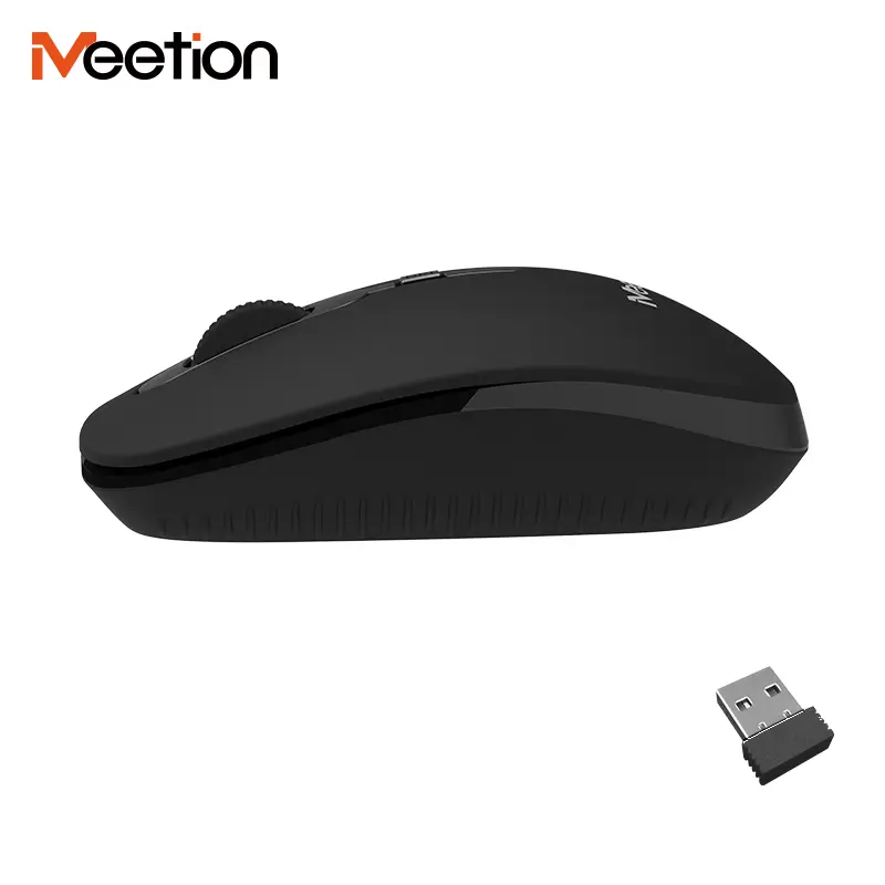 Meetion R547 Black 2.4GHz Wireless Optical Mouse 1600 DPI USB Nano Receiver 1