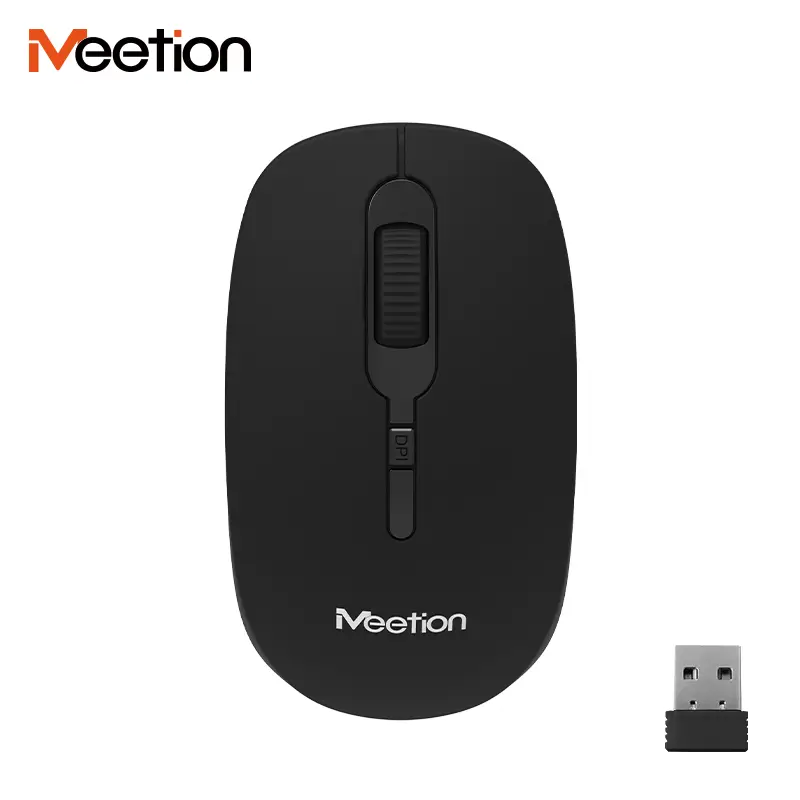 Meetion R547 Black 2.4GHz Wireless Optical Mouse 1600 DPI USB Nano Receiver 2