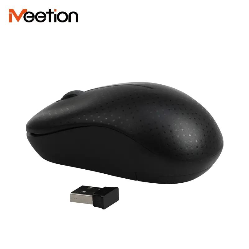 Meetion R545 Black 2.4GHz Wireless Optical Mouse 1600 DPI USB Nano Receiver