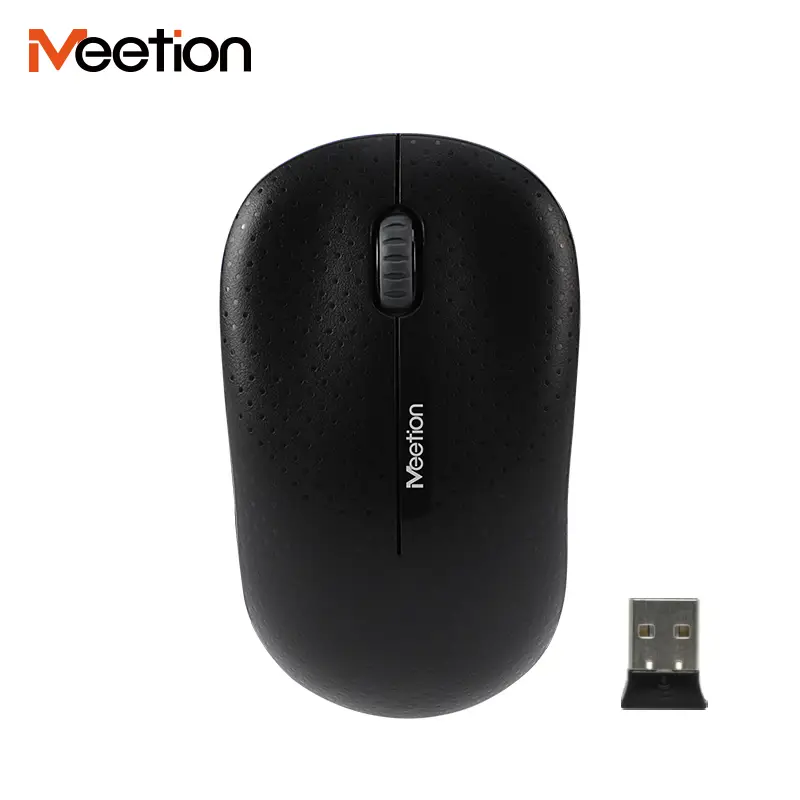 Meetion R545 Black 2.4GHz Wireless Optical Mouse 1600 DPI USB Nano Receiver 1