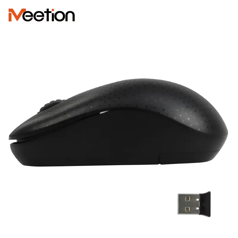 Meetion R545 Black 2.4GHz Wireless Optical Mouse 1600 DPI USB Nano Receiver 2