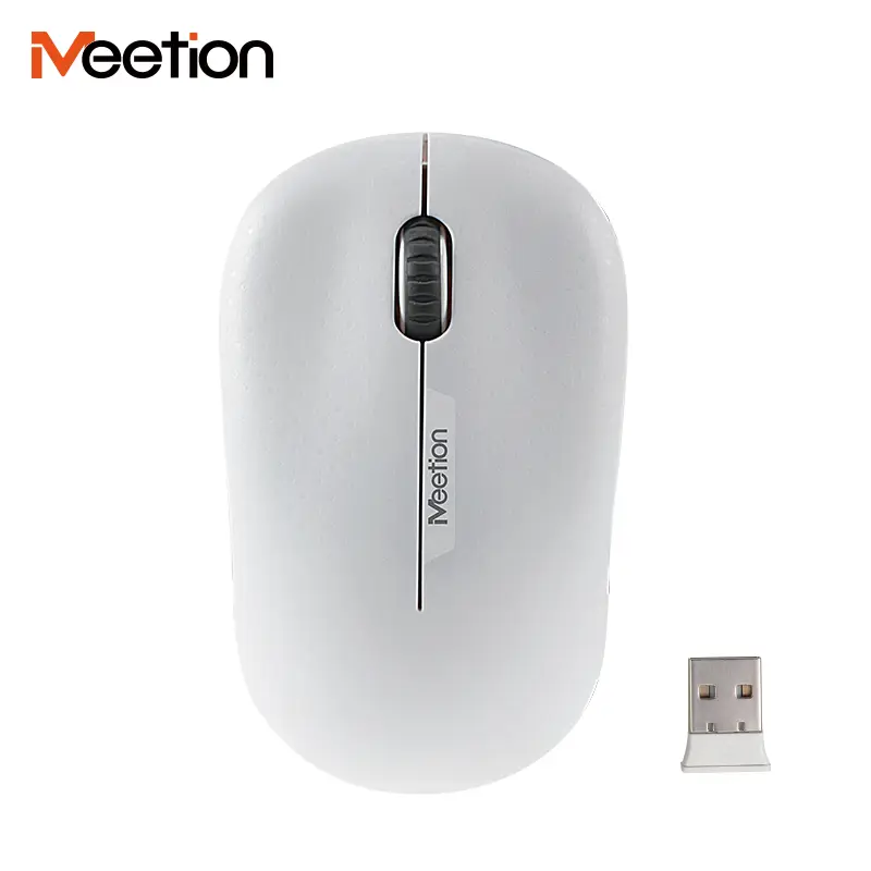 Meetion R545 White/Grey 2.4GHz Wireless Optical Mouse 1600 DPI USB Nano Receiver 1