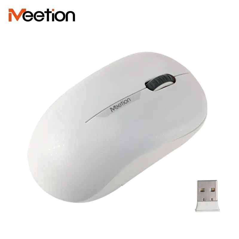 Meetion R545 White/Grey 2.4GHz Wireless Optical Mouse 1600 DPI USB Nano Receiver 2