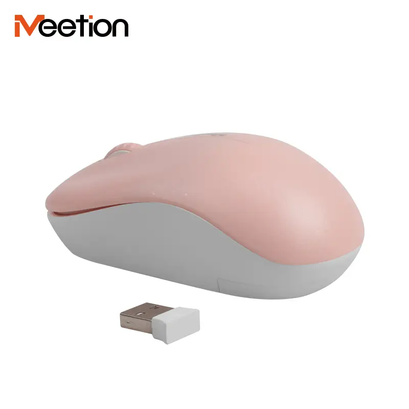 MEETION R545 Wireless Gaming Mouse (Pink & White)