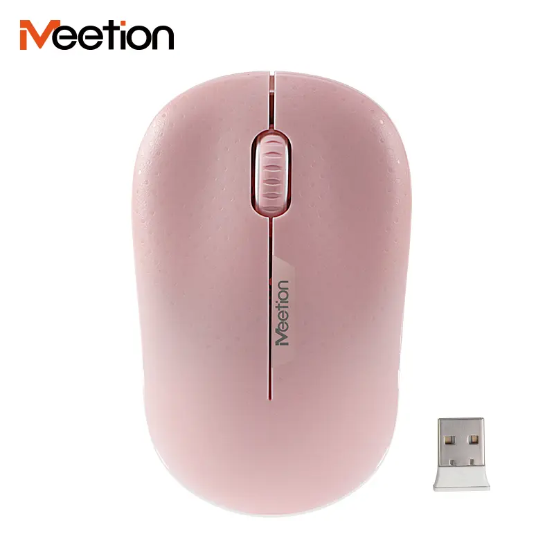 MEETION R545 Wireless Gaming Mouse (Pink & White) 1