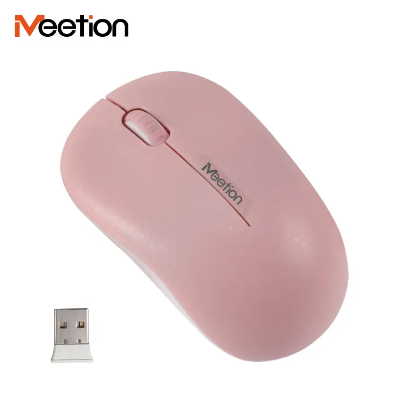 MEETION R545 Wireless Gaming Mouse (Pink & White) 2