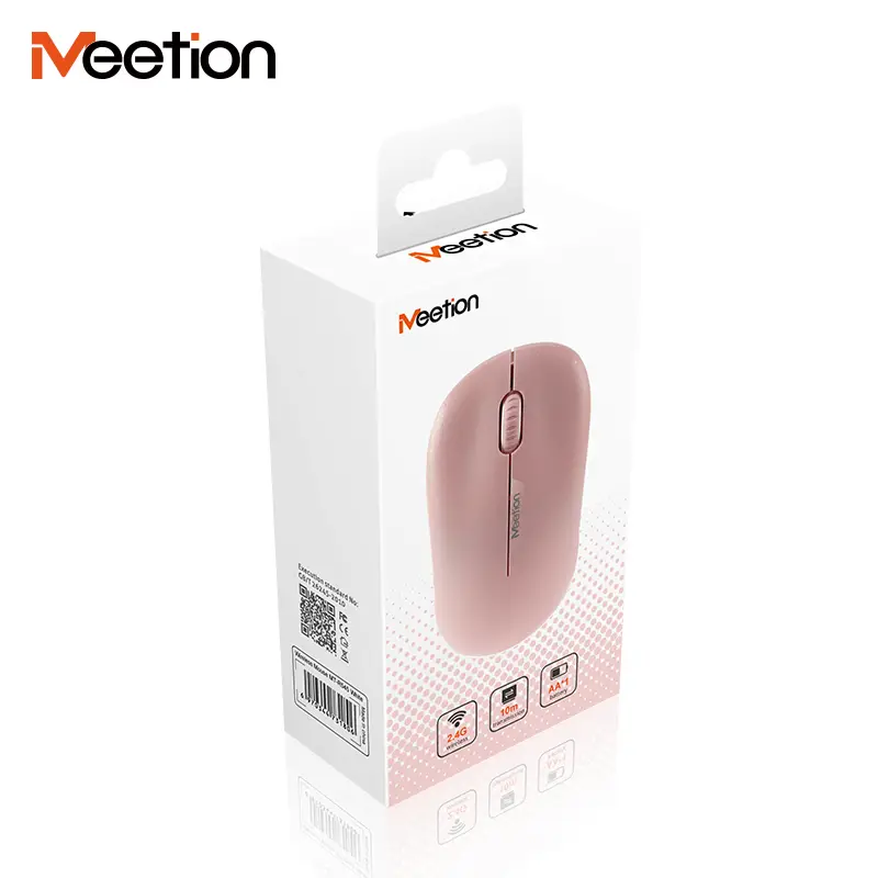 MEETION R545 Wireless Gaming Mouse (Pink & White) 3