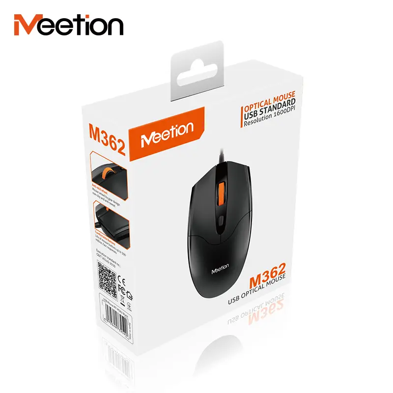Meetion M362 Wired Optical Mouse 5