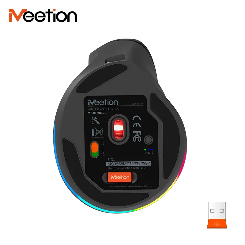 Meetion BTM010L Left-Handed Ergonomic Wireless Bluetooth Mouse 4