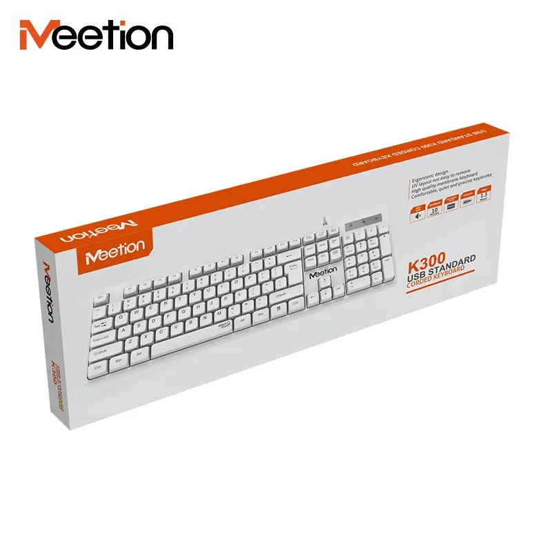 Meetion K300 White USB Wired Keyboard 4