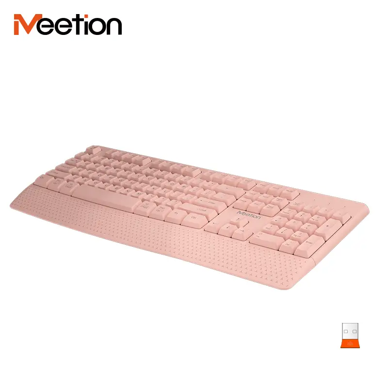 MEETION C4130 Pink Wireless Keyboard & Mouse Combo 2