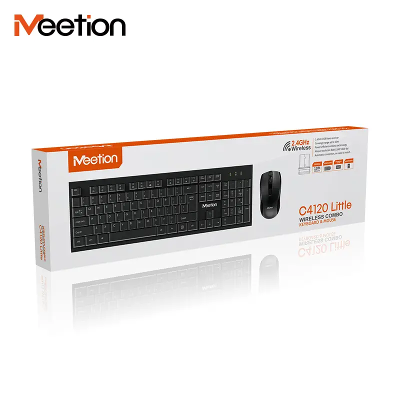 MEETION C4120 Little Black Wireless Keyboard & Mouse Combo 4