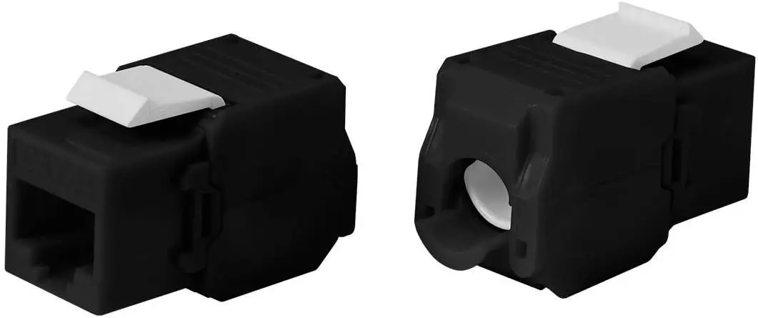 Cat6 UTP Toolless Keystone Jack, RJ45 180° Module, T568A/T568B – VCOM 3