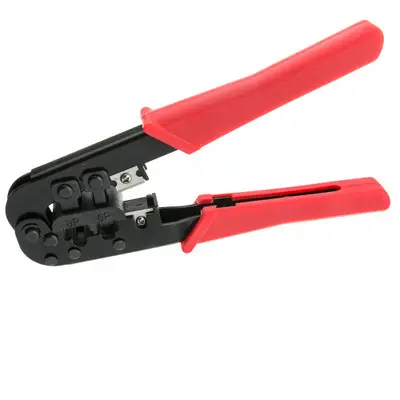 D1902 Network Crimping Tool, 8P+6P RJ45/RJ12/RJ11 Modular Plug Crimper – VCOM