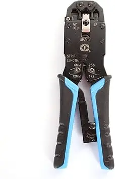 D1903 Professional Network Crimping Tool, RJ45/RJ12/RJ11 8P+6P Modular Plug Crimper – VCOM 1