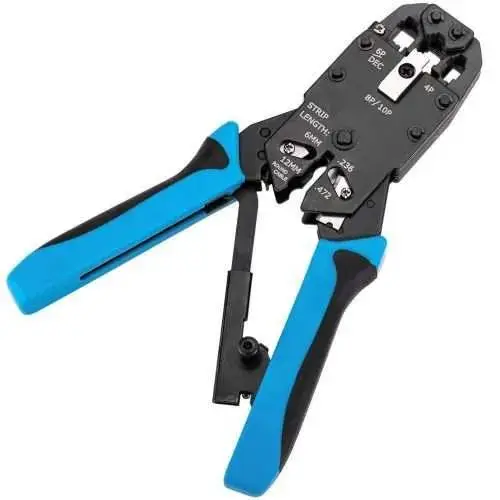 D1903 Professional Network Crimping Tool, RJ45/RJ12/RJ11 8P+6P Modular Plug Crimper – VCOM 3