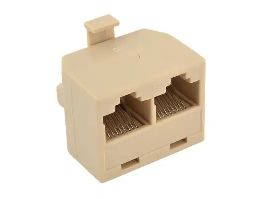 VCOM CT253 RJ45 1 Male to 2 Female LAN Splitter Adapter Cat5e