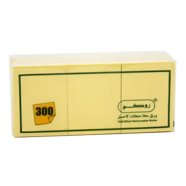 ROCO 6114YLW Self Stick Notes 1.5 × 2 Inch Yellow 100 Sheets