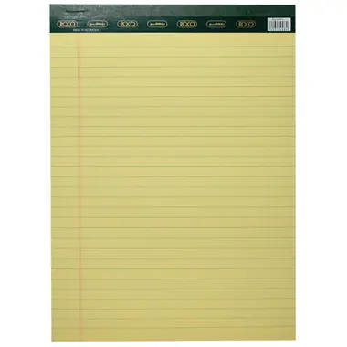 ROCO RQ-23001 Standard Writing Pad A4 Lined Yellow 40 Sheets