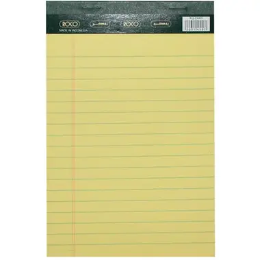 ROCO RQ-23003 Standard Writing Pad 5 × 8 Inch Lined Yellow 40 Sheets